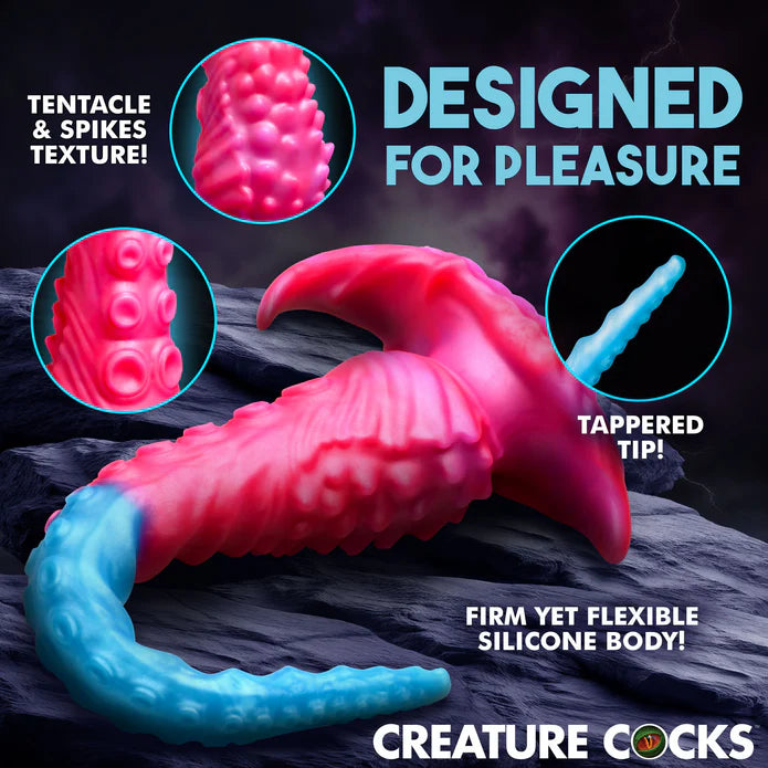 Vibropus Vibrating Silicone Tentacle Dildo with Remote Control