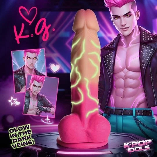 K Pop K.G. Glow-in-the-Dark Silicone Dildo