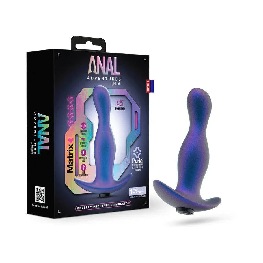 Anal Adventures Matrix Odyssey Prostate Silicone Rechargeable Stimulator - Buy At Luxury Toy X - Free 3-Day Shipping