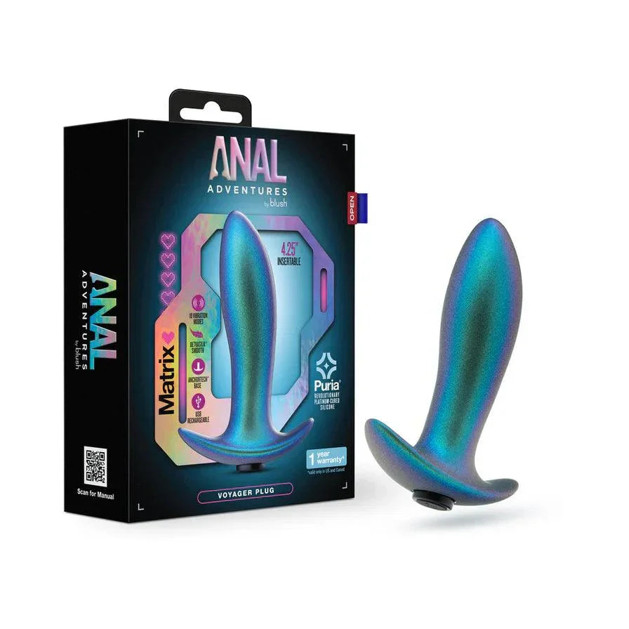 Anal Adventures Matrix Voyager Plug Silicone Rechargeable Anal Plug - - Buy At Luxury Toy X - Free 3-Day Shipping