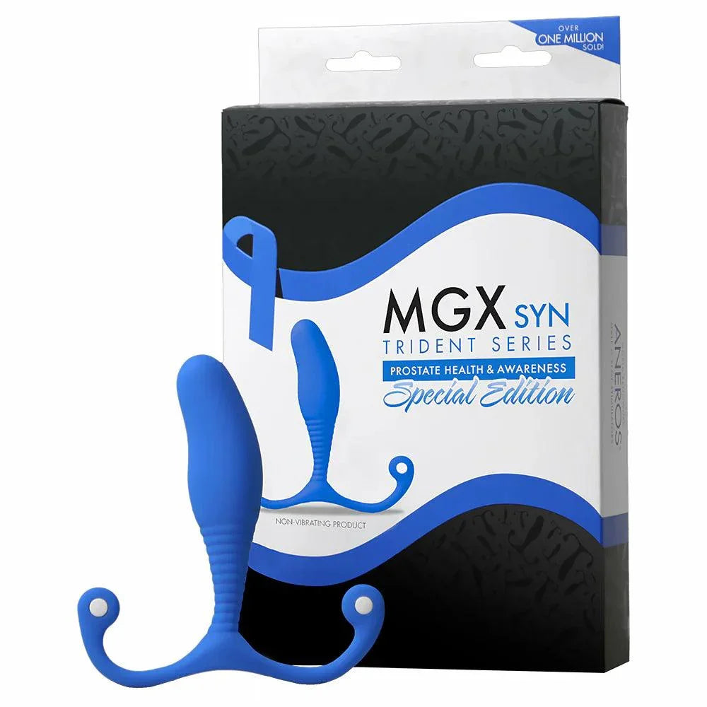 Aneros Trident Series MGX Syn Prostate Stimulator Special Edition Blue - Buy At Luxury Toy X - Free 3-Day Shipping