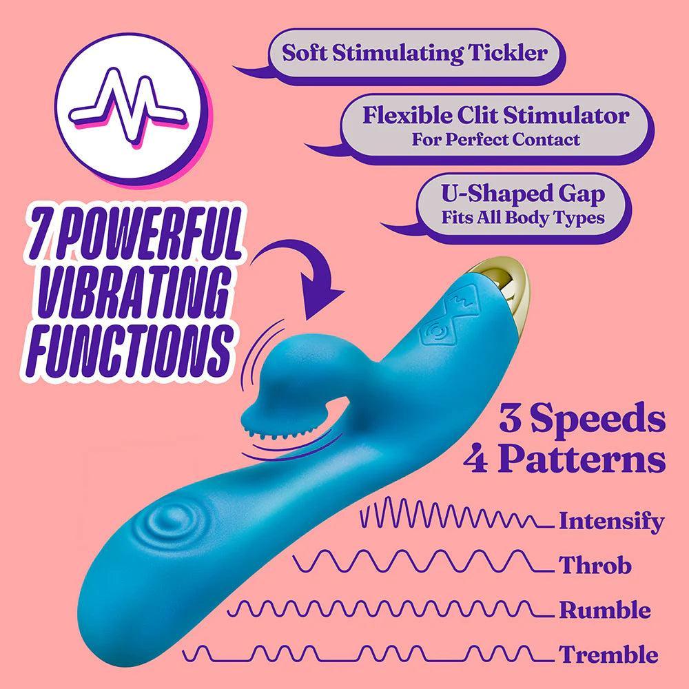 Aria Arousing AF Rechargeable Silicone Rabbit Vibrator - Buy At Luxury Toy X - Free 3-Day Shipping