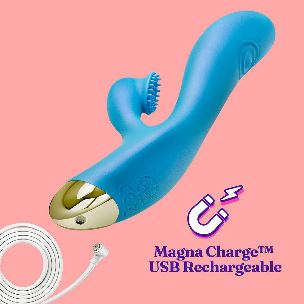 Aria Arousing AF Rechargeable Silicone Rabbit Vibrator - Buy At Luxury Toy X - Free 3-Day Shipping