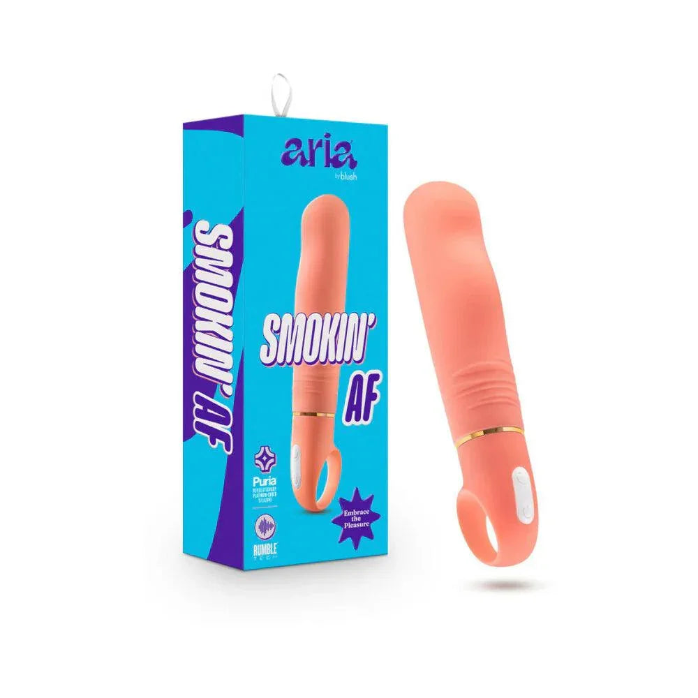 Aria Smokin' AF Silicone Vibrator - Coral - Buy At Luxury Toy X - Free 3-Day Shipping