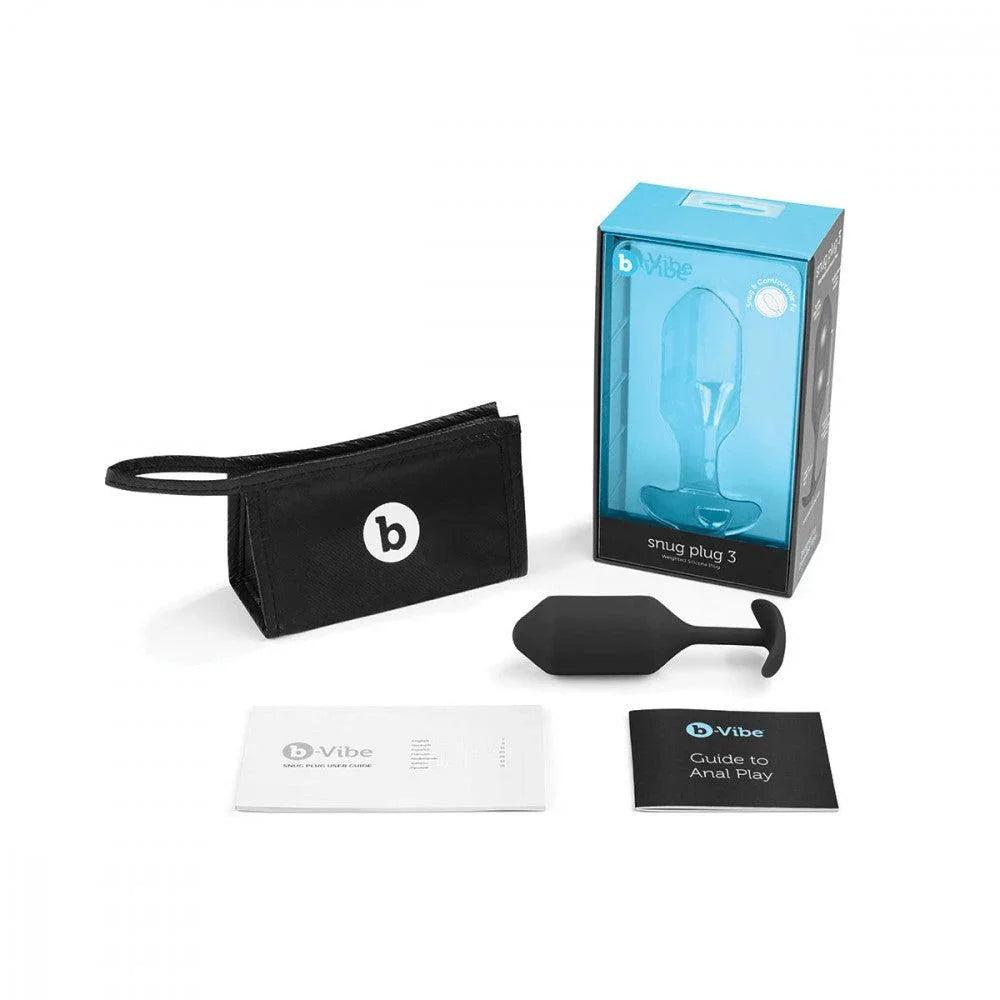 b-Vibe Snug Plug 3 Weighted Silicone Anal Plug - Buy At Luxury Toy X - Free 3-Day Shipping