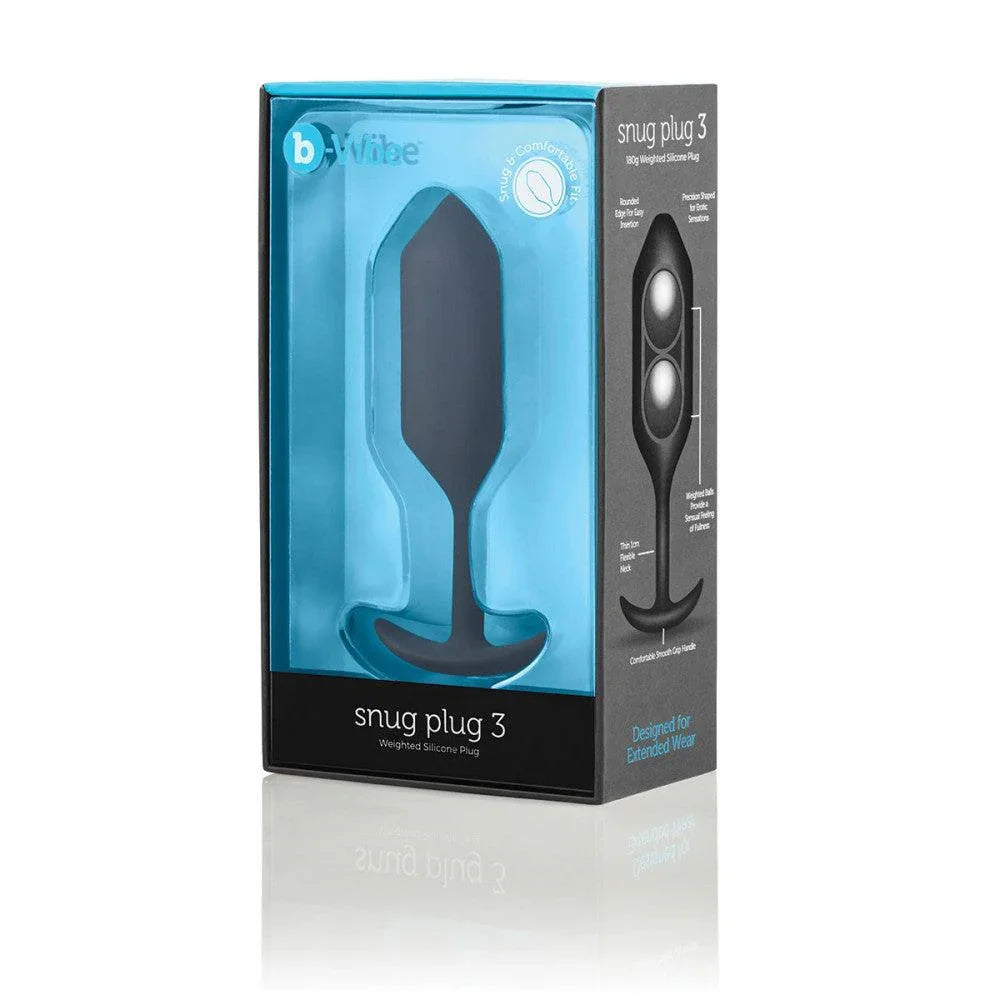 b-Vibe Snug Plug 3 Weighted Silicone Anal Plug - Buy At Luxury Toy X - Free 3-Day Shipping
