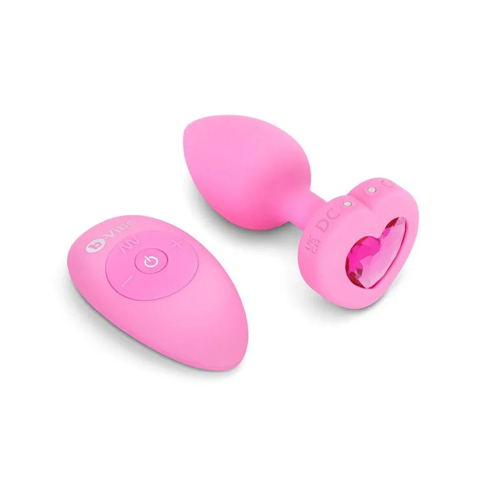 B-Vibe Vibrating Heart Plug Small/Medium - Buy At Luxury Toy X - Free 3-Day Shipping