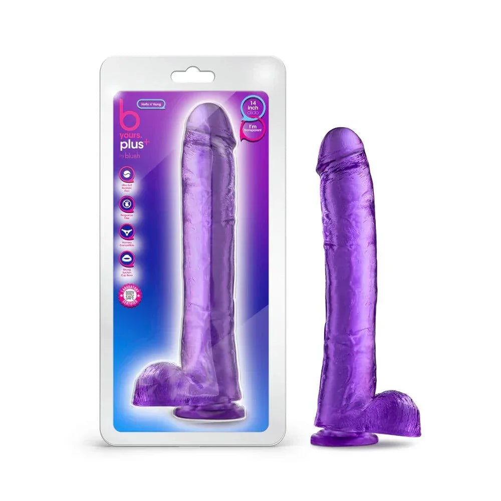 B Yours Plus Hefty N' Hung Realistic Dildo with Suction Cup - Buy At Luxury Toy X - Free 3-Day Shipping