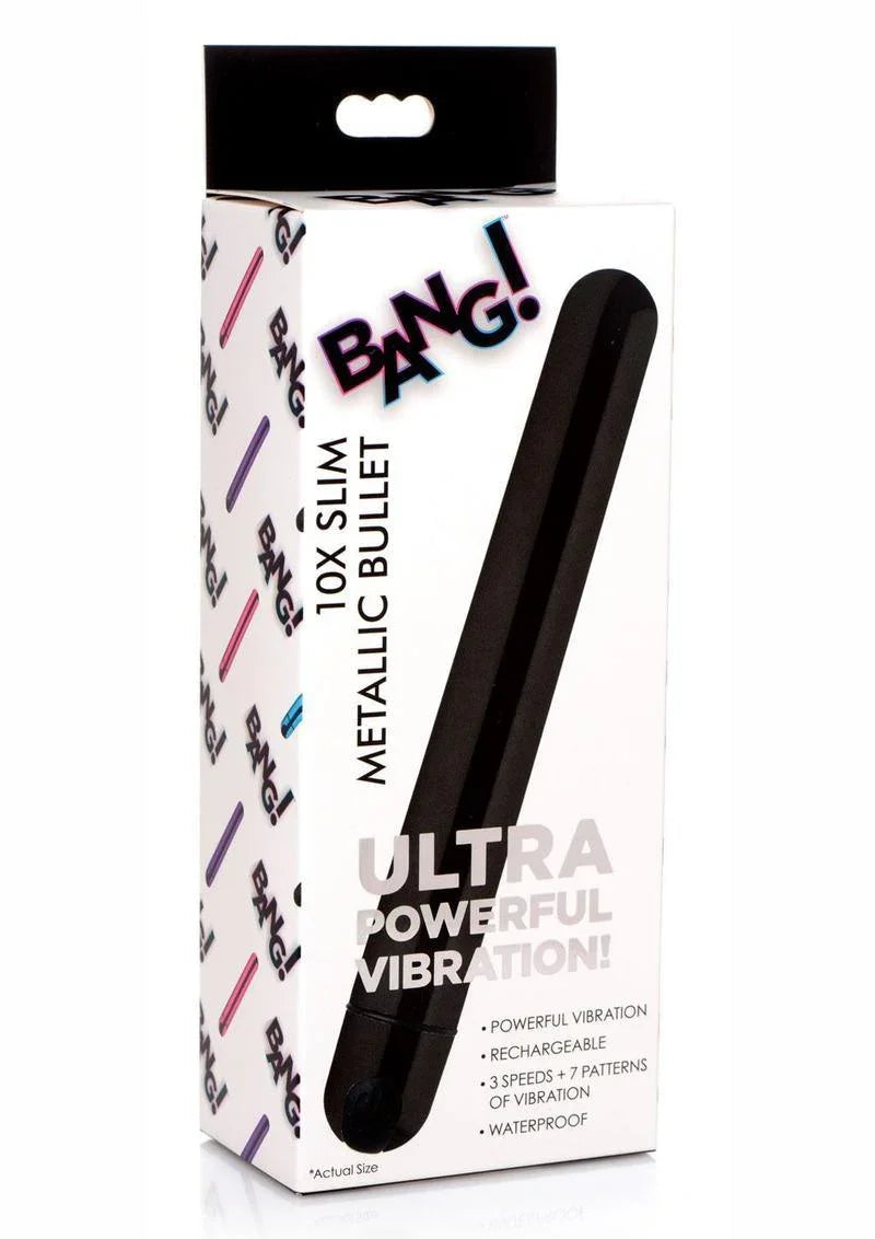 Bang! 10X Slim Metallic Rechargeable Bullet - Buy At Luxury Toy X - Free 3-Day Shipping