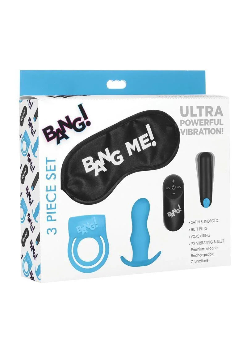 Bang! Duo Blast Plug and Cock Ring Kit (set of 4) - Buy At Luxury Toy X - Free 3-Day Shipping