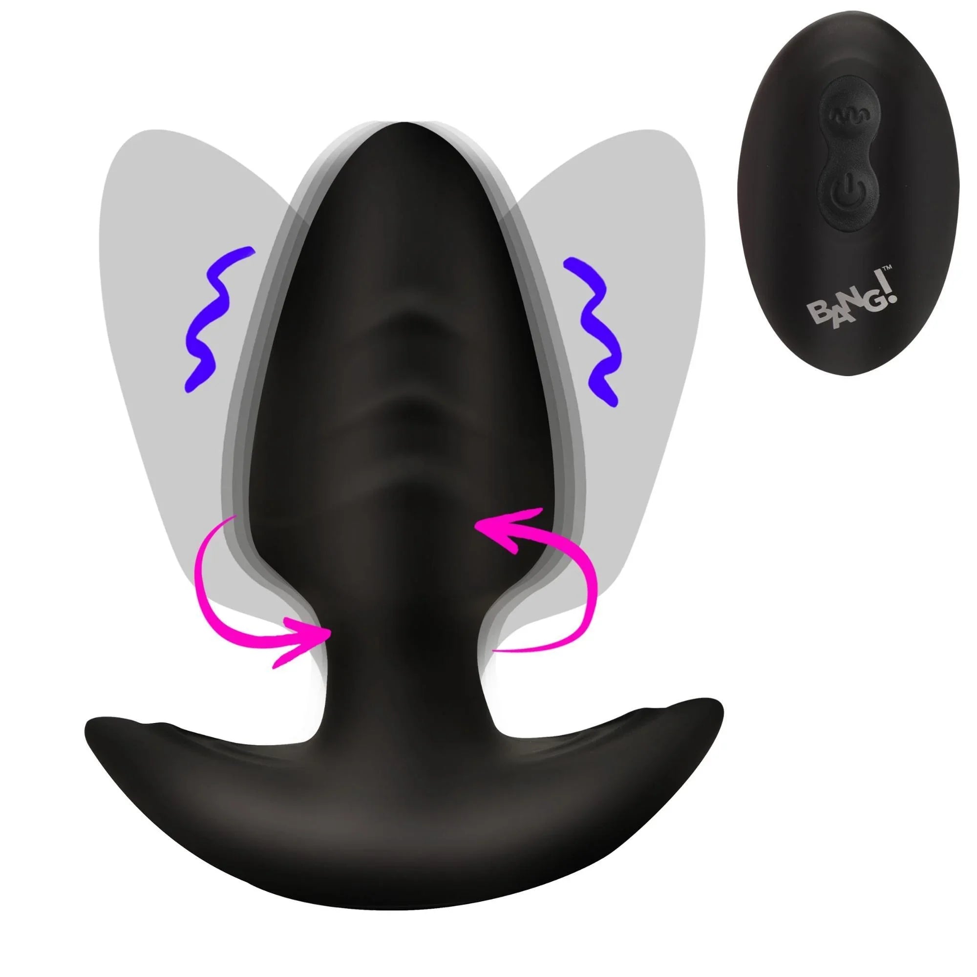 Bang! Rotating Vibrating Rechargeable Silicone Butt Plug with Remote - Buy At Luxury Toy X - Free 3-Day Shipping