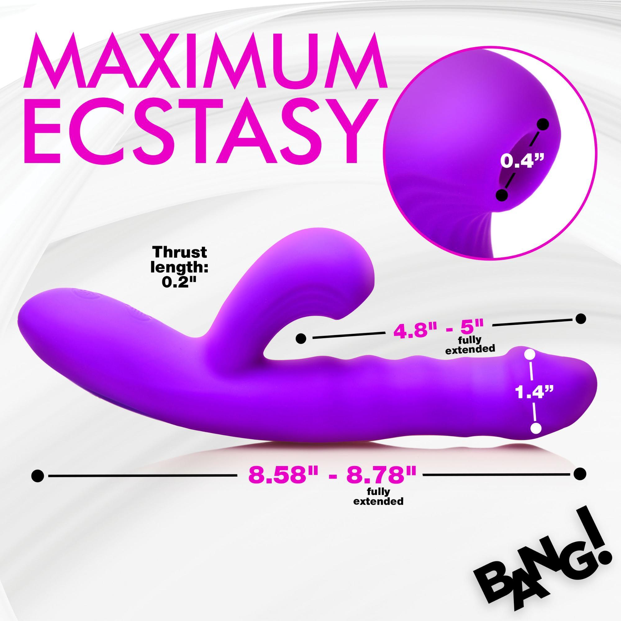 Bang! Thrusting & Vibrating Rechargeable Silicone Rabbit Vibrator - Buy At Luxury Toy X - Free 3-Day Shipping