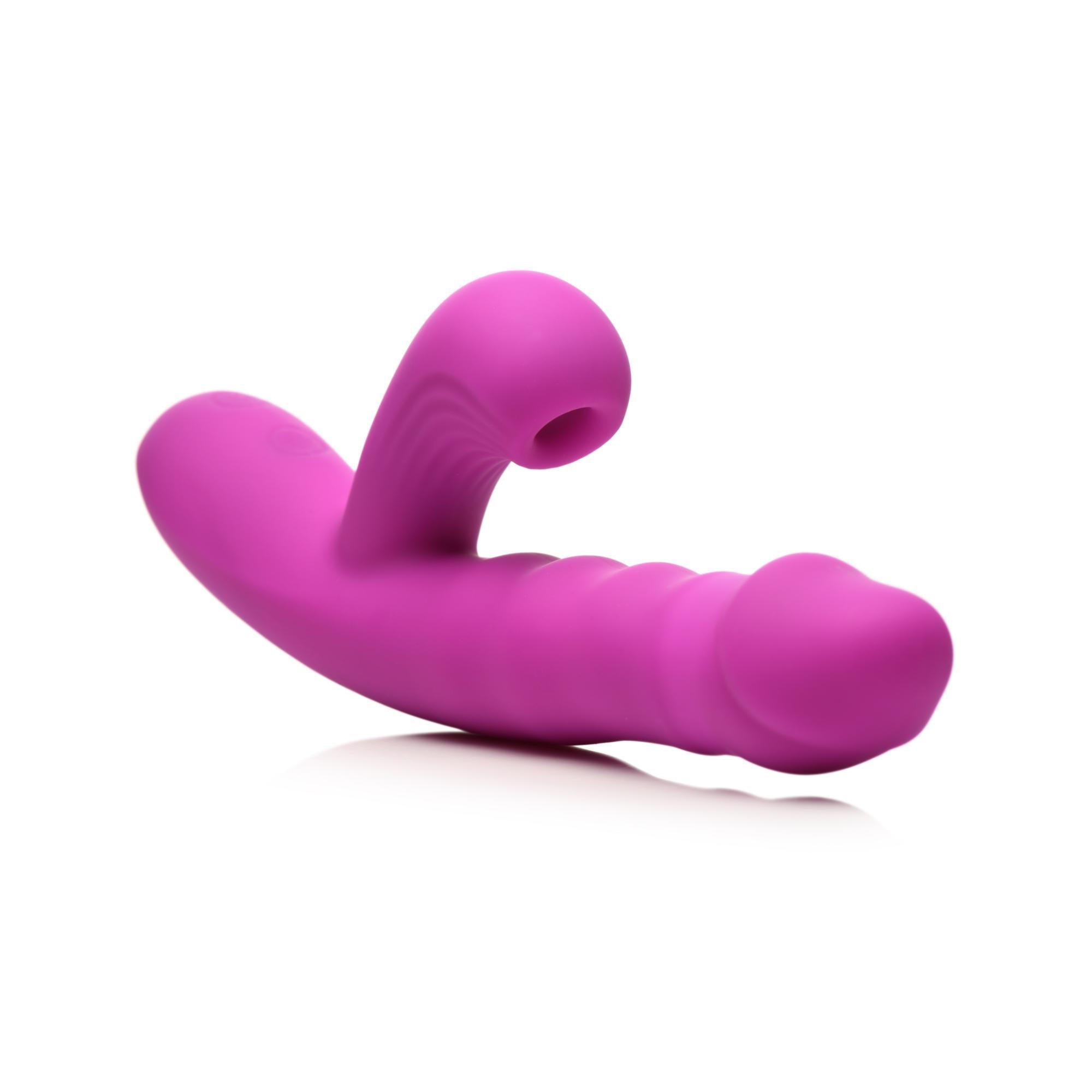 Bang! Thrusting & Vibrating Rechargeable Silicone Rabbit Vibrator - Buy At Luxury Toy X - Free 3-Day Shipping