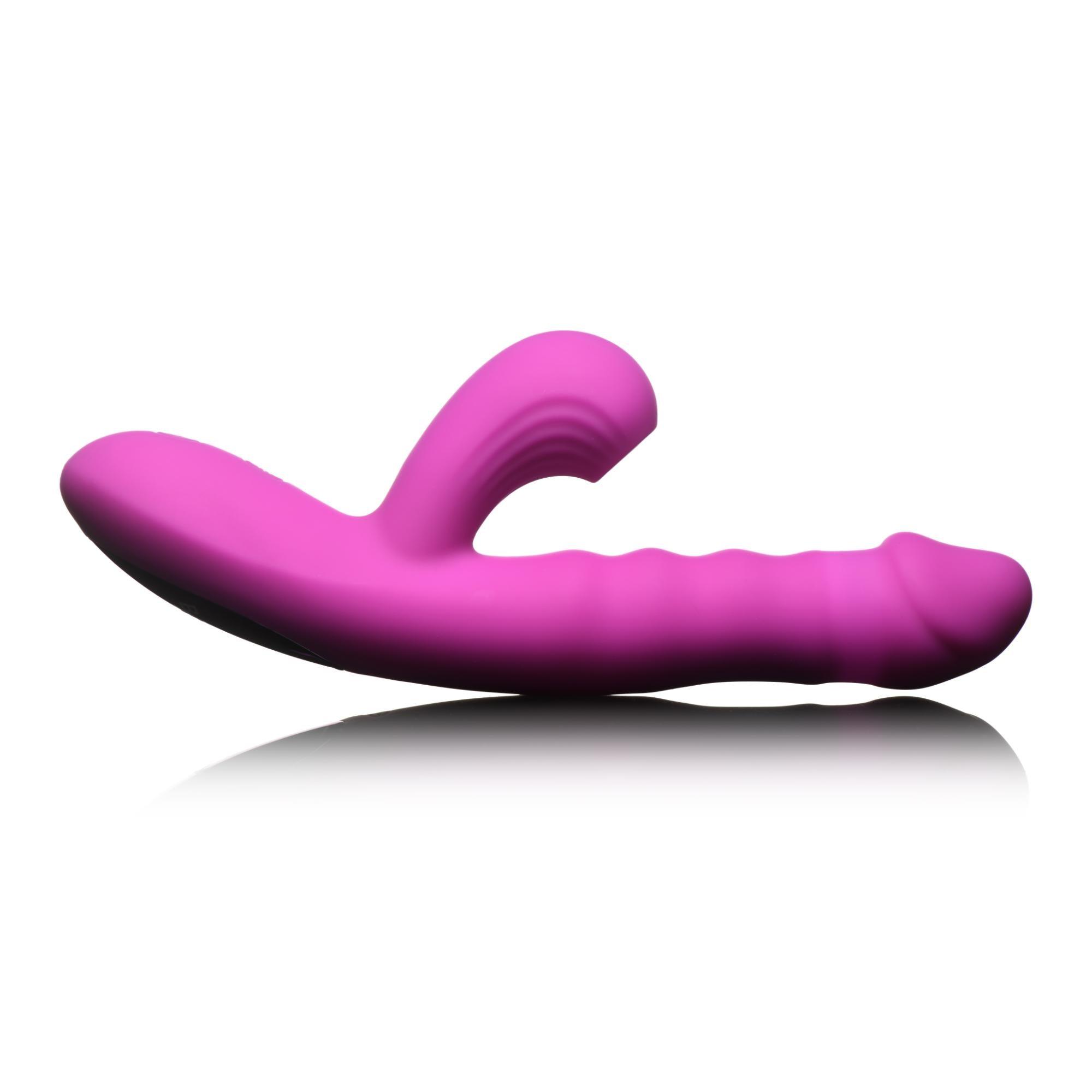 Bang! Thrusting & Vibrating Rechargeable Silicone Rabbit Vibrator - Buy At Luxury Toy X - Free 3-Day Shipping