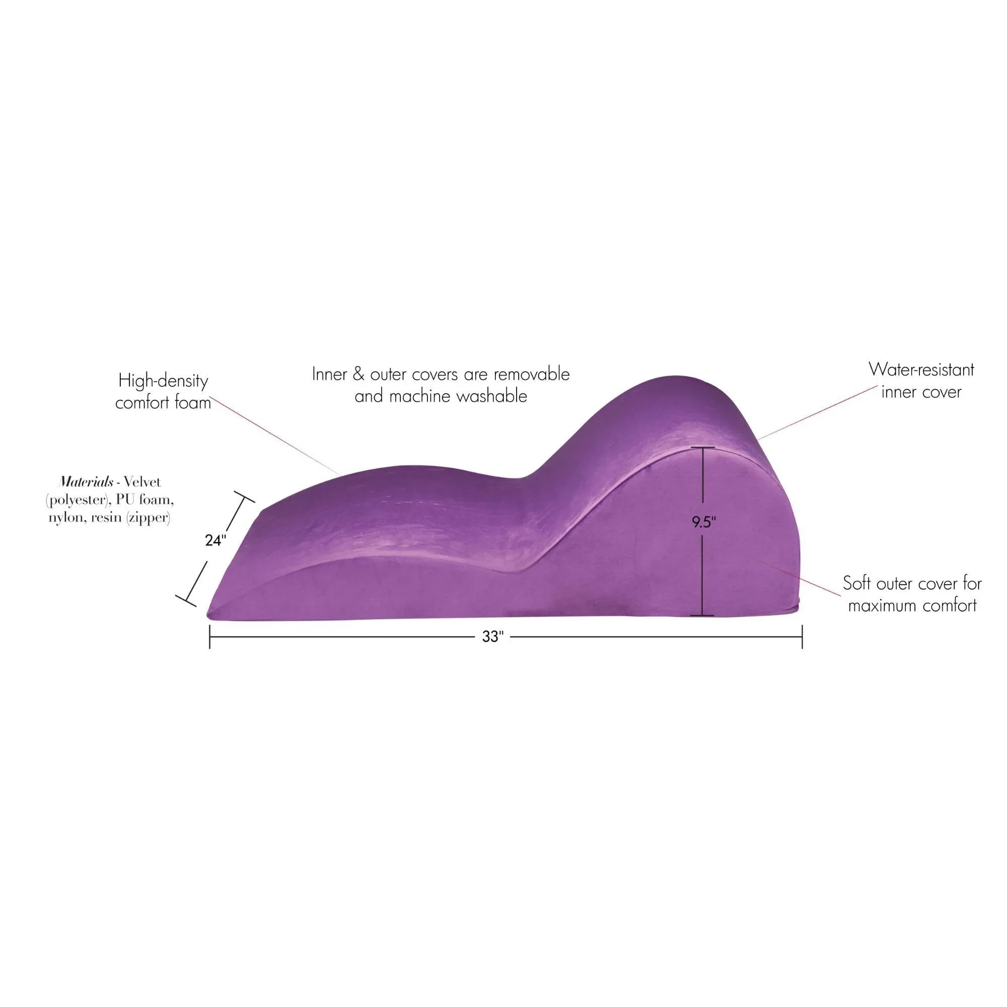 Bedroom Bliss Contoured Love Cushion - Buy At Luxury Toy X - Free 3-Day Shipping