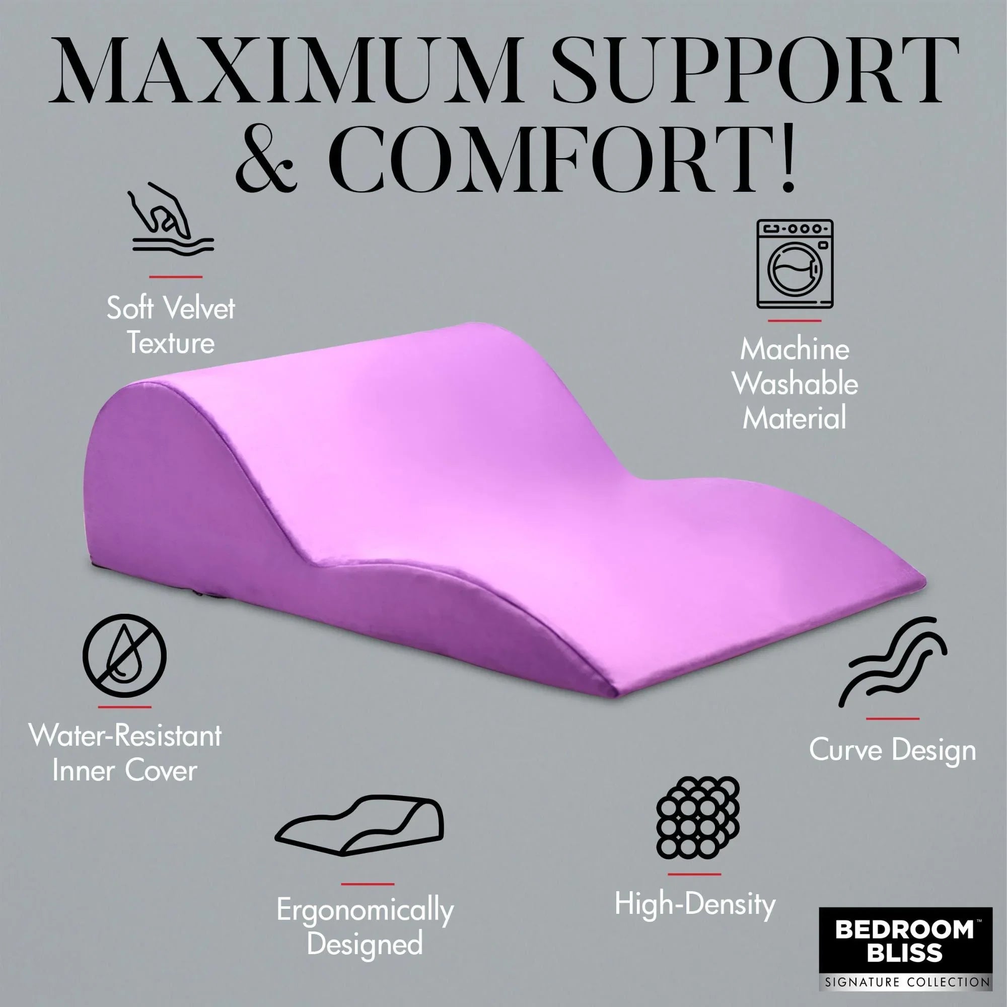 Bedroom Bliss Contoured Love Cushion - Buy At Luxury Toy X - Free 3-Day Shipping