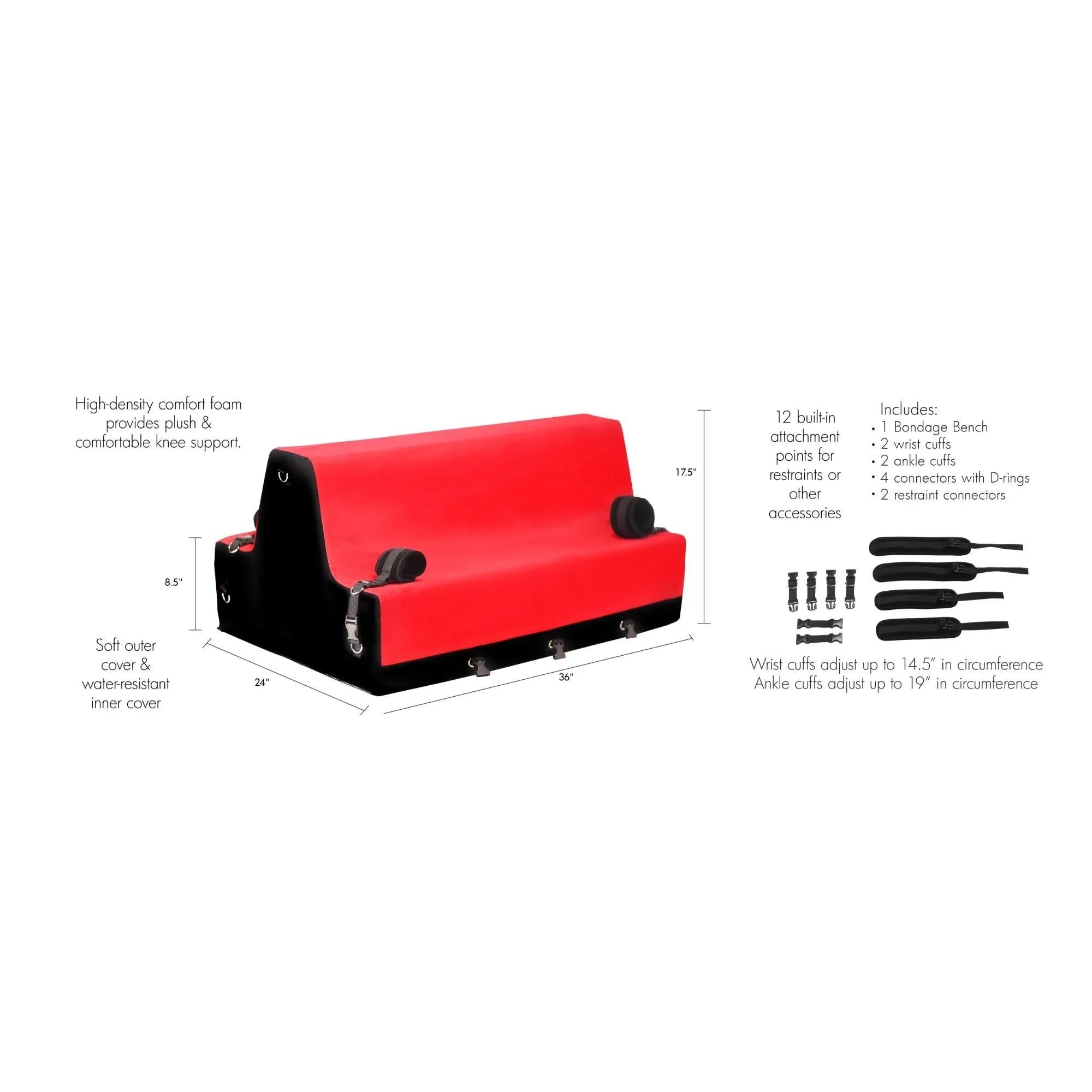 Bedroom Bliss Lover's Bondage Bench - Buy At Luxury Toy X - Free 3-Day Shipping