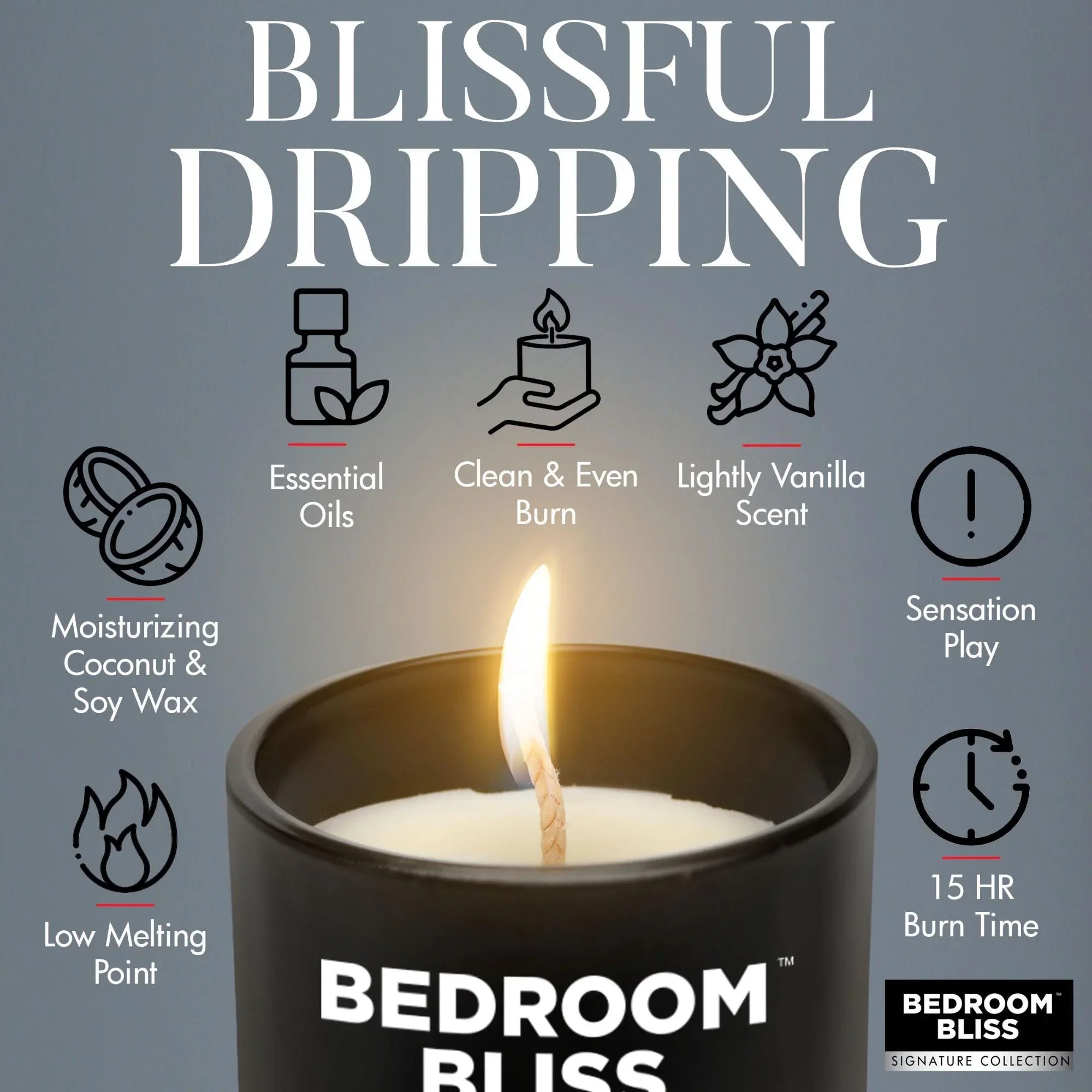 Bedroom Bliss Lover's Massage Candle - Vanilla - Buy At Luxury Toy X - Free 3-Day Shipping