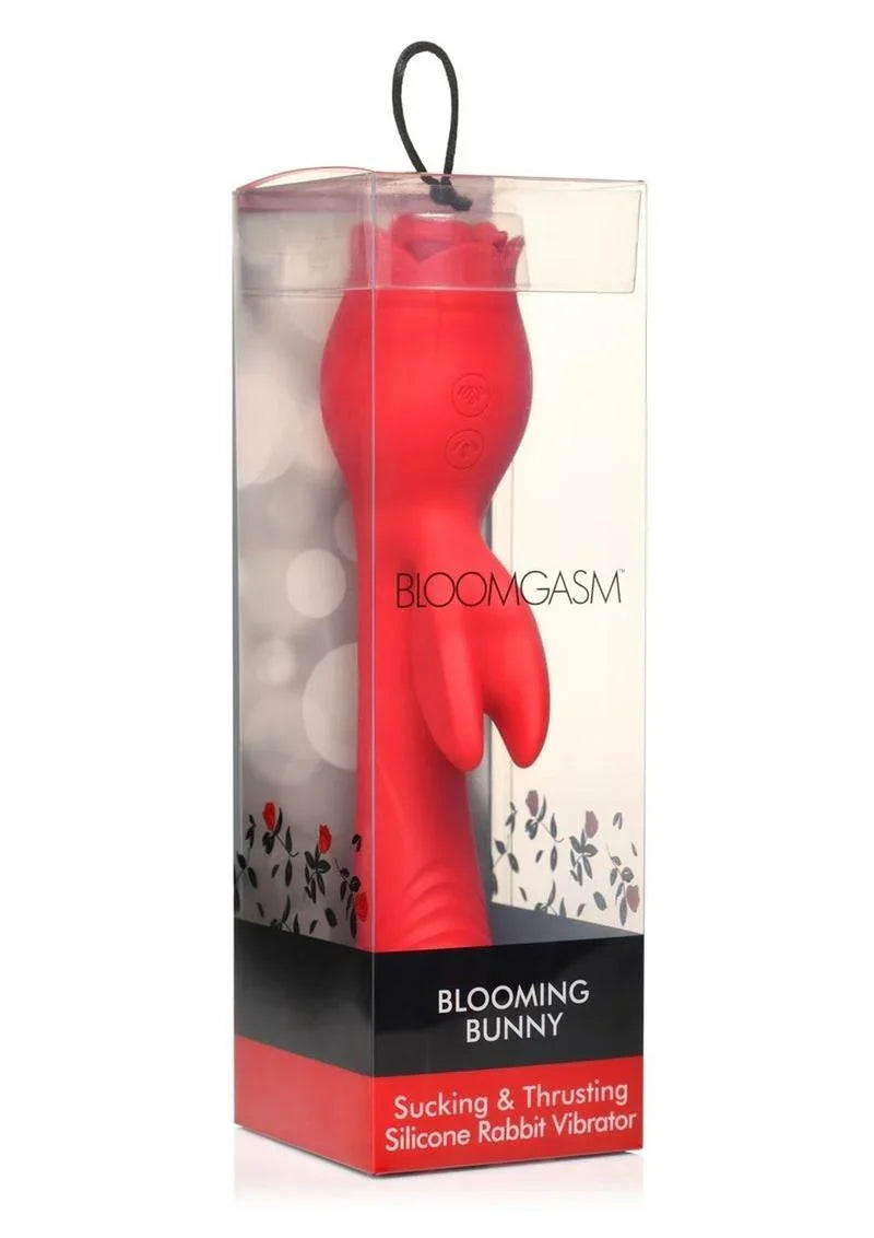 Bloomgasm Blooming Bunny Sucking & Thrusting Silicone Rechargeable Rabbit Vibrator - Buy At Luxury Toy X - Free 3-Day Shipping