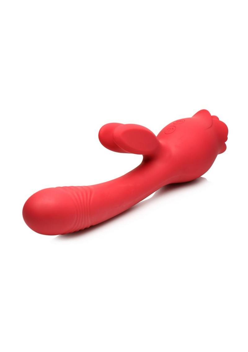 Bloomgasm Blooming Bunny Sucking & Thrusting Silicone Rechargeable Rabbit Vibrator - Buy At Luxury Toy X - Free 3-Day Shipping
