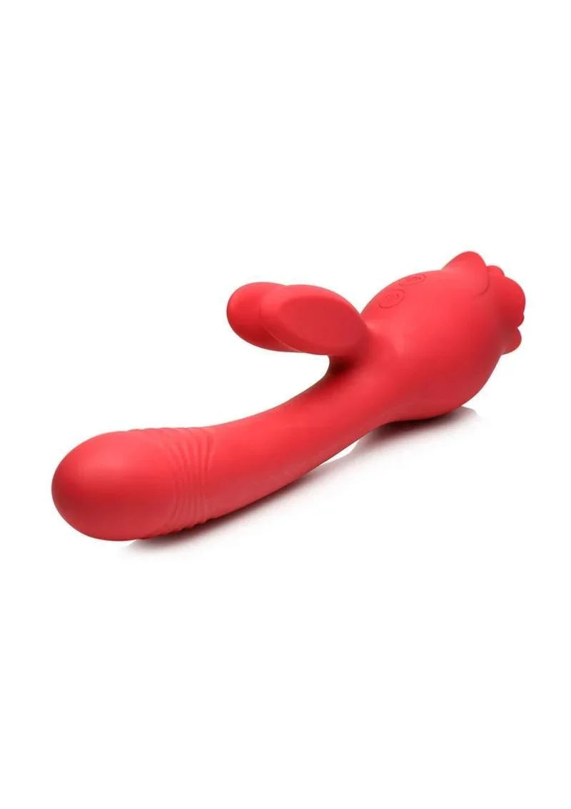Bloomgasm Blooming Bunny Sucking & Thrusting Silicone Rechargeable Rabbit Vibrator - Buy At Luxury Toy X - Free 3-Day Shipping