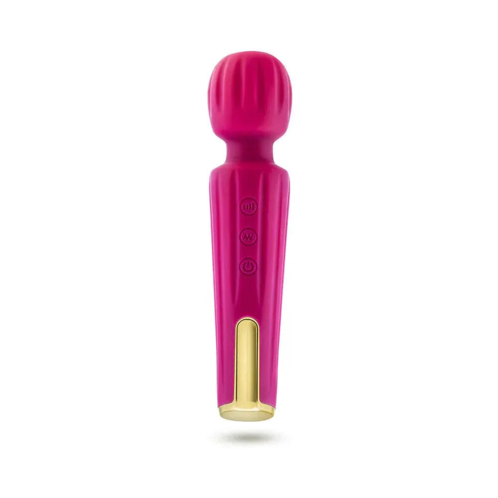 Blush Allana Velvet Rechargeable Silicone Wand Vibrator- Magenta/Rose Gold - Buy At Luxury Toy X - Free 3-Day Shipping