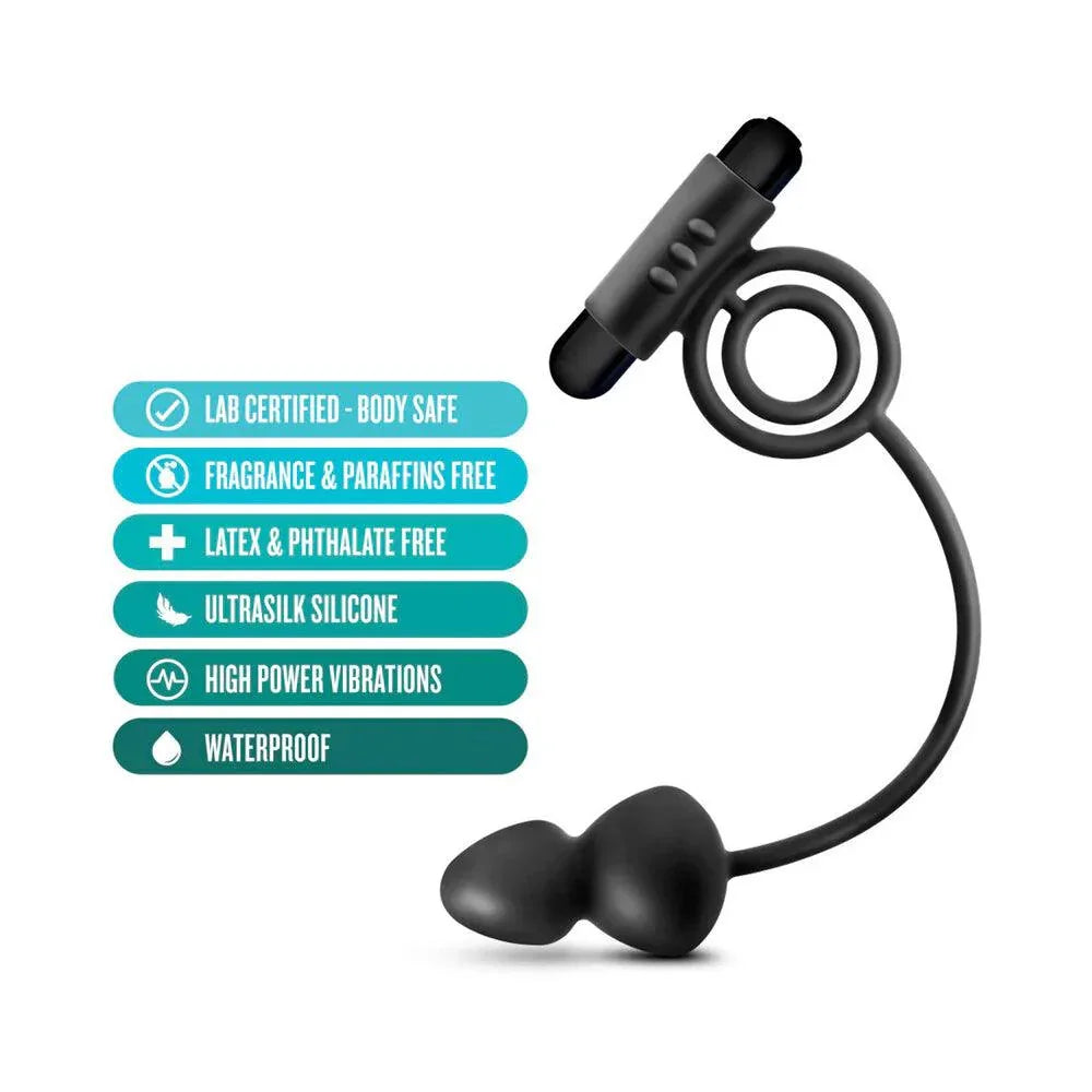 Blush Anal Adventures Platinum Silicone Anal Plug With Vibrating C Ring - Buy At Luxury Toy X - Free 3-Day Shipping