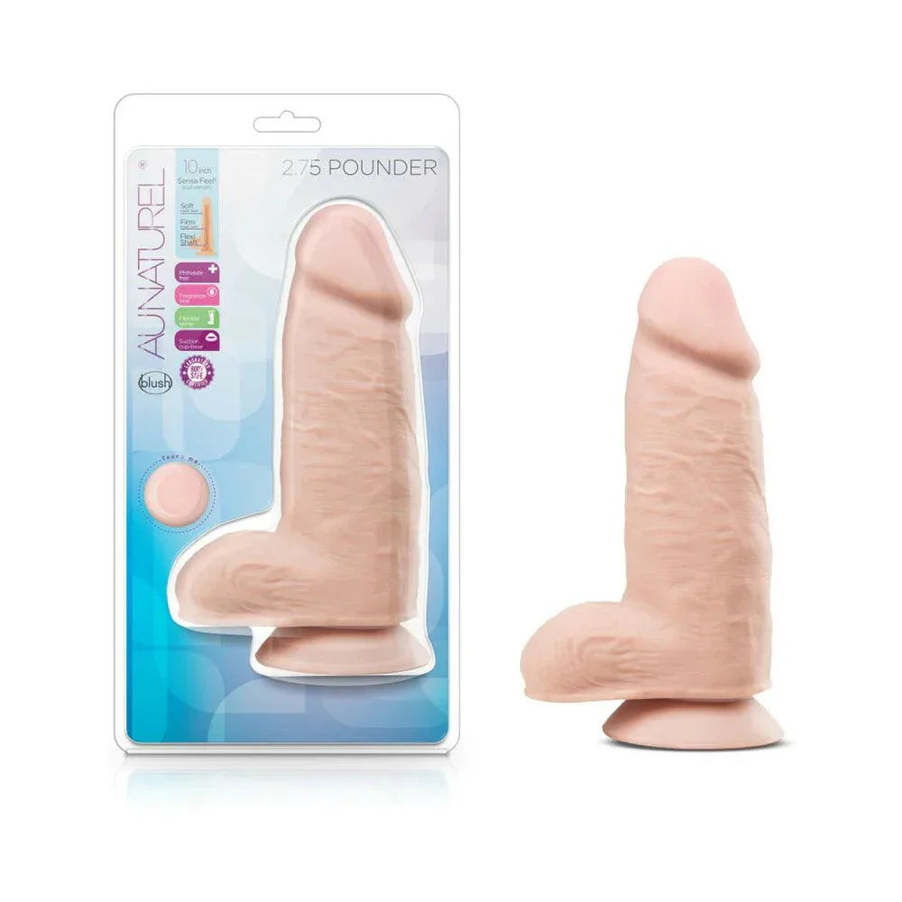 Blush Au Naturel 2.75 Pounder 10 in. Posable Dual Density Dildo with Balls & Suction Cup - Buy At Luxury Toy X - Free 3-Day Shipping