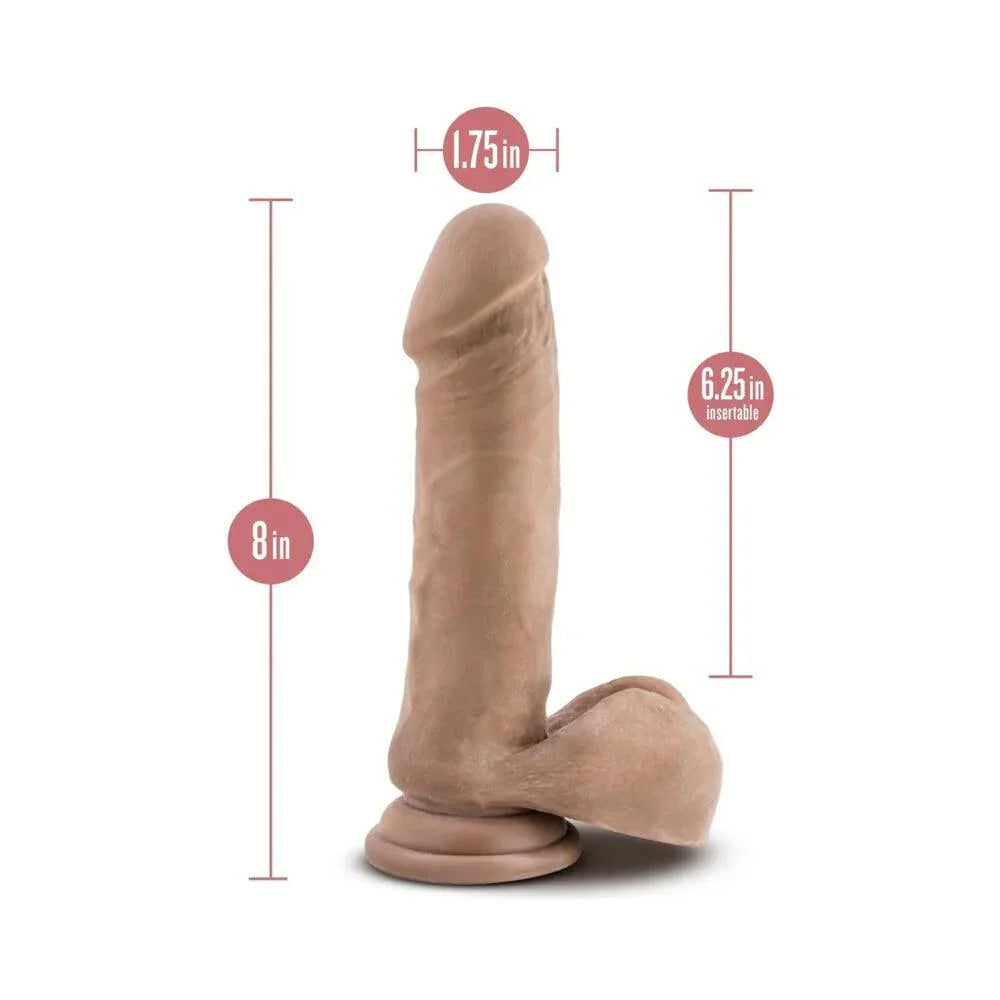 Blush Au Naturel 8 in. Posable Dual Density Dildo with Balls & Suction Cup - Buy At Luxury Toy X - Free 3-Day Shipping