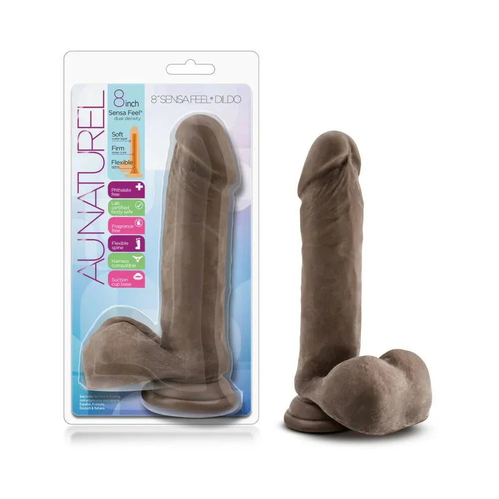 Blush Au Naturel 8 in. Posable Dual Density Dildo with Balls & Suction Cup - Buy At Luxury Toy X - Free 3-Day Shipping
