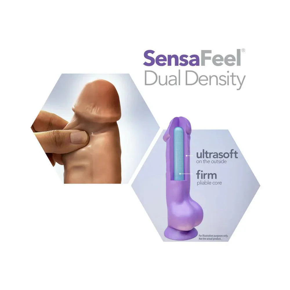 Blush Au Naturel 9.5 in. Posable Dual Density Dildo with Balls & Suction Cup - Buy At Luxury Toy X - Free 3-Day Shipping