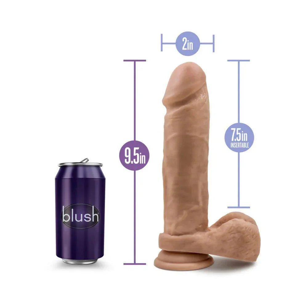 Blush Au Naturel 9.5 in. Posable Dual Density Dildo with Balls & Suction Cup - Buy At Luxury Toy X - Free 3-Day Shipping
