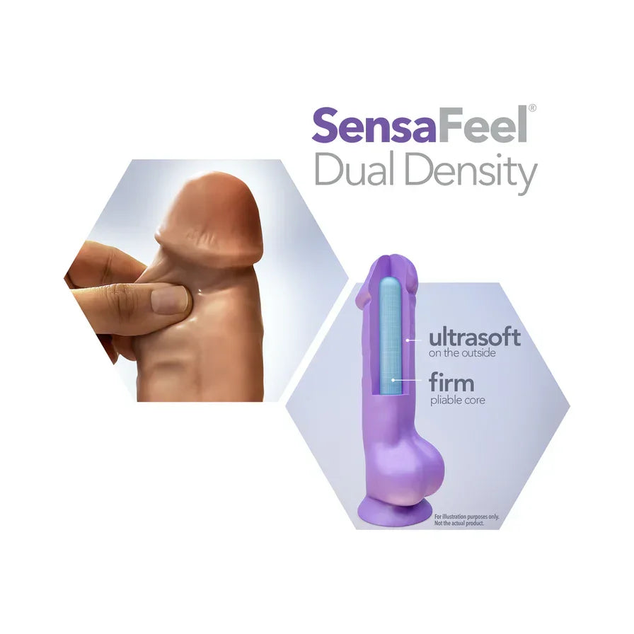 Blush Au Naturel Big Billy 9” Posable Dual Density Dildo with Balls & Suction Cup - Buy At Luxury Toy X - Free 3-Day Shipping