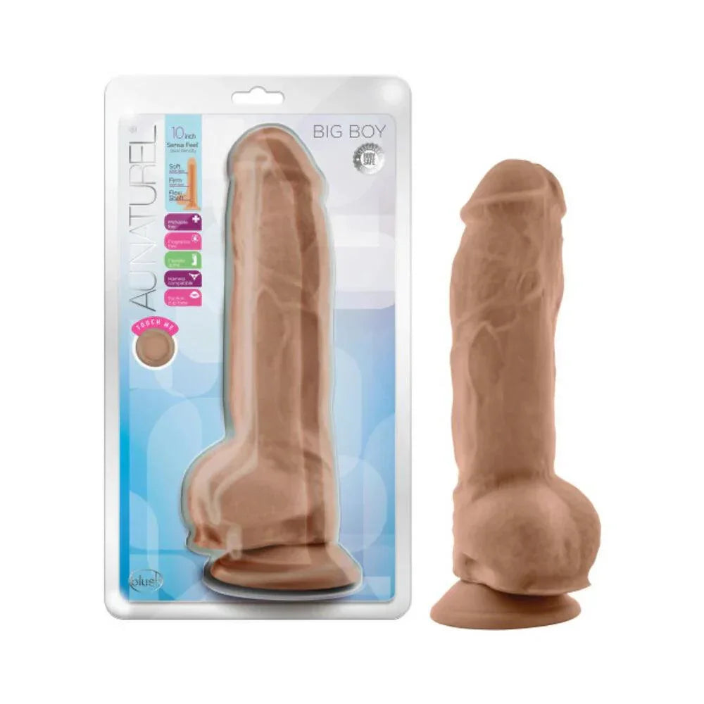 Blush Au Naturel Big Boy 10 in. Posable Dual Density Dildo with Balls & Suction Cup - Buy At Luxury Toy X - Free 3-Day Shipping