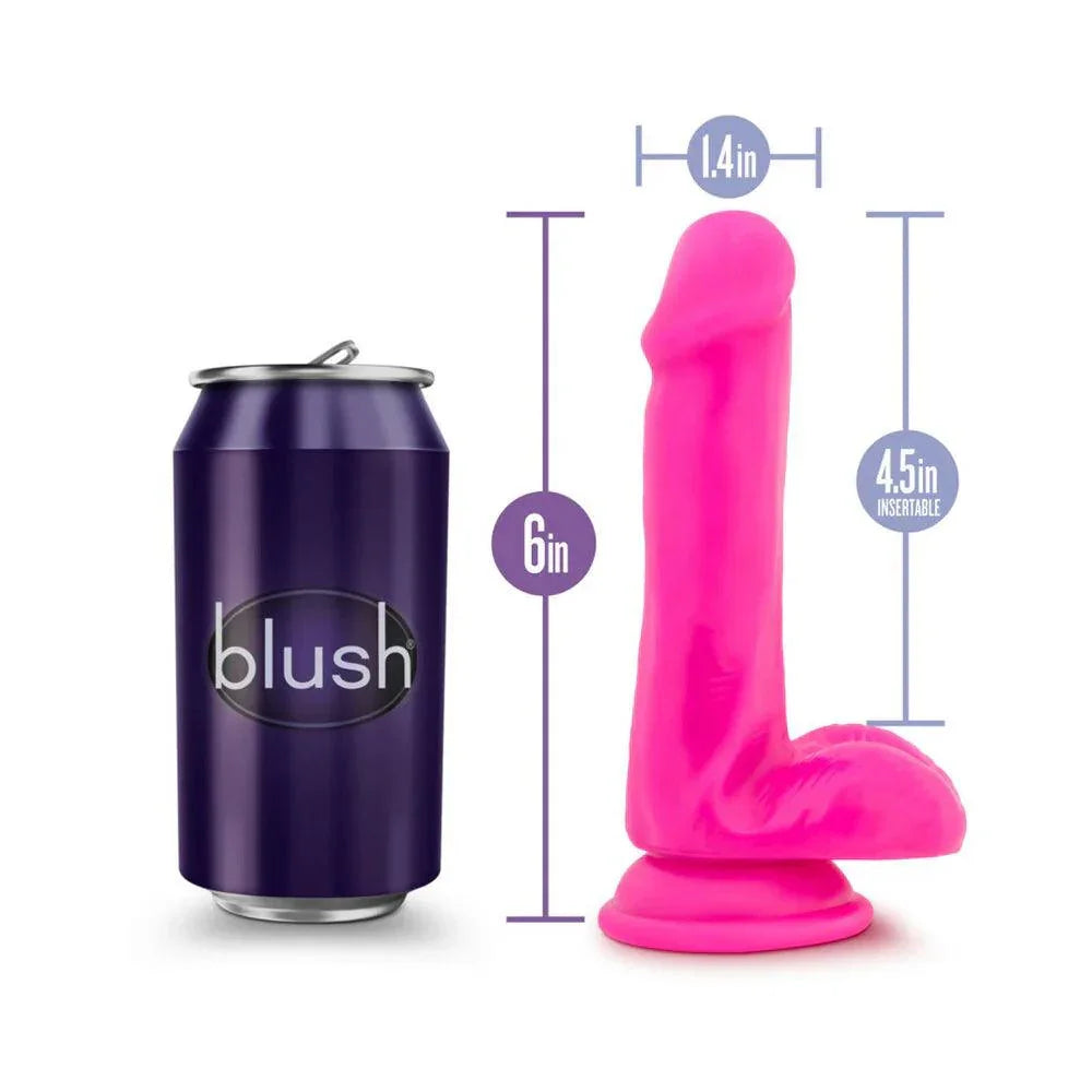 Blush Au Naturel Bold Delight 6 in. Posable Dual Density Dildo with Balls & Suction Cup - Buy At Luxury Toy X - Free 3-Day Shipping