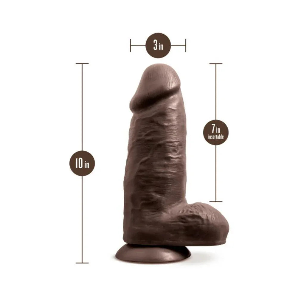 Blush Au Naturel Chub 10 in. Posable Dual Density Dildo with Balls & Suction Cup - Buy At Luxury Toy X - Free 3-Day Shipping