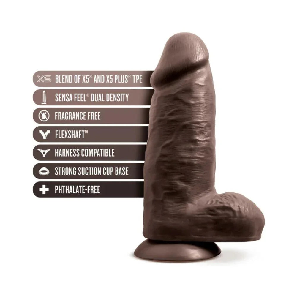 Blush Au Naturel Chub 10 in. Posable Dual Density Dildo with Balls & Suction Cup - Buy At Luxury Toy X - Free 3-Day Shipping