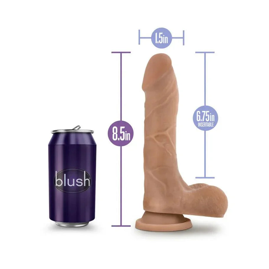 Blush Au Naturel Mister Perfect 8.5 in. Posable Dual Density Dildo with Balls & Suction Cup - Buy At Luxury Toy X - Free 3-Day Shipping
