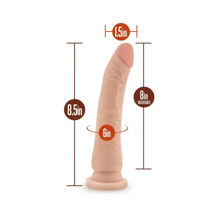 Blush Au Naturel Mr. Slim 9.25 in. Posable Dual Density Dildo with Suction Cup - Buy At Luxury Toy X - Free 3-Day Shipping