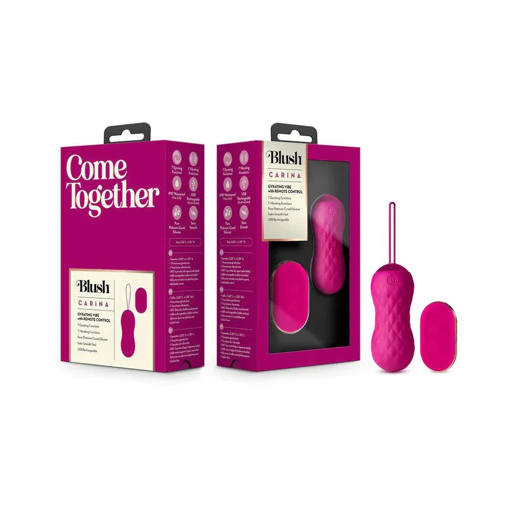 Blush Carina Rechargeable Silicone Vibrating Egg - Velvet Fuchsia - Buy At Luxury Toy X - Free 3-Day Shipping