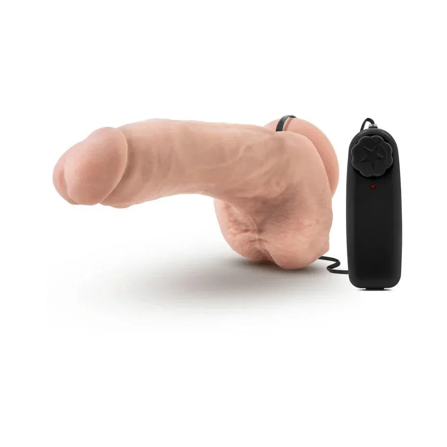 Blush Coverboy Tennis Champ Vibrating Dildo with Balls 9in - Buy At Luxury Toy X - Free 3-Day Shipping