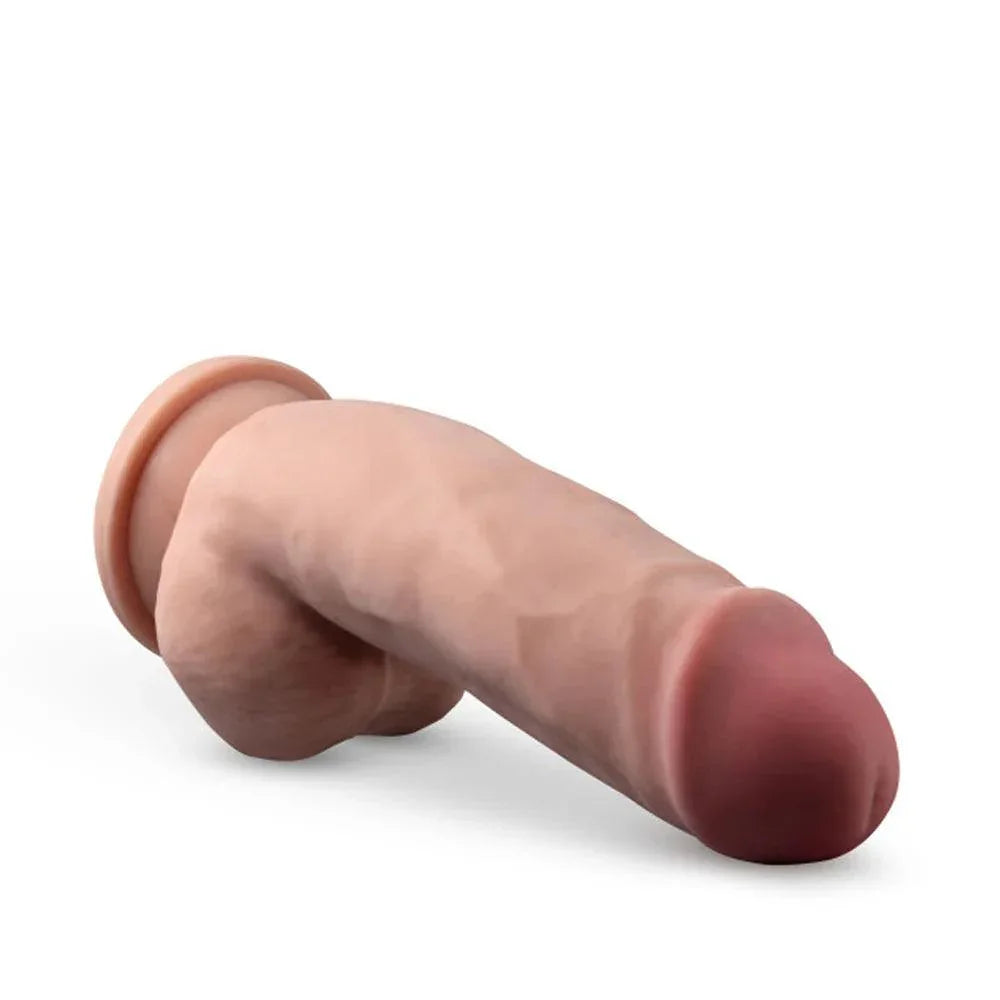 Blush Dr. Skin Plus Girthy 7 in. Triple Density Posable Dildo with Balls & Suction Cup - Buy At Luxury Toy X - Free 3-Day Shipping