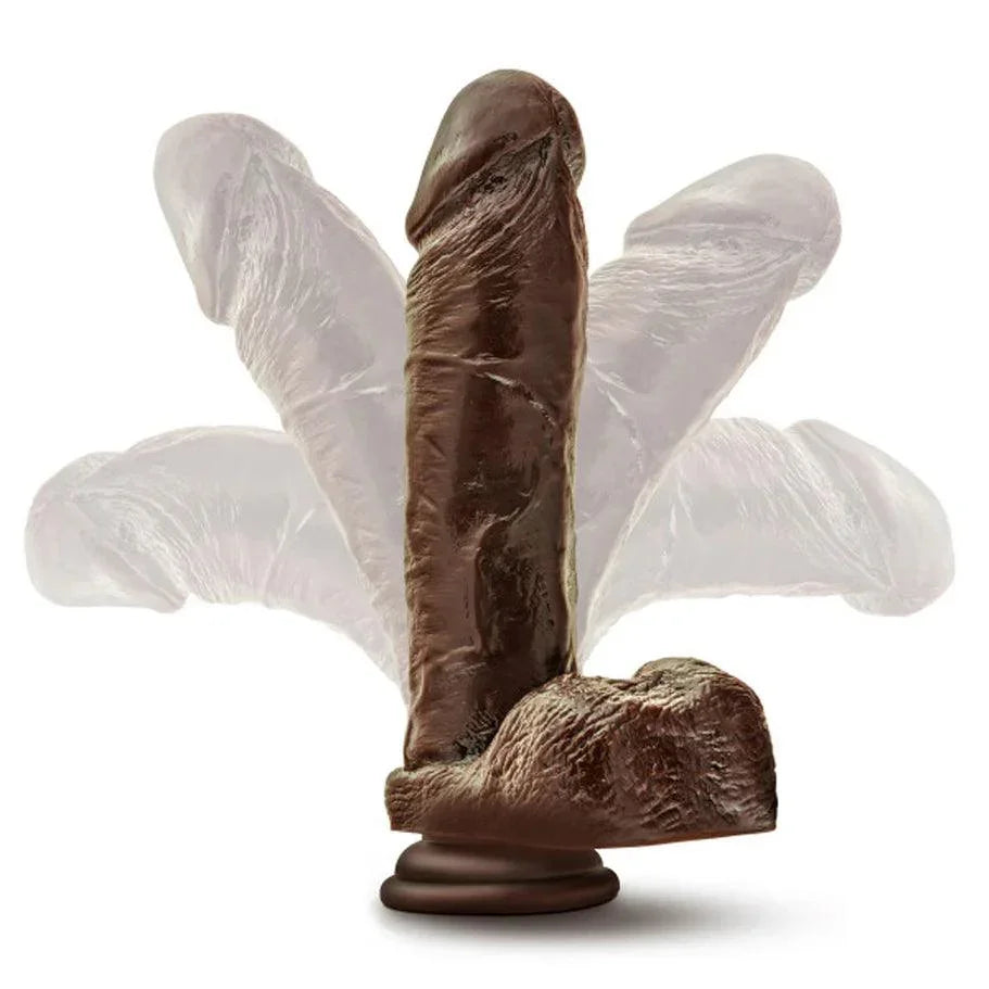 Blush Dr. Skin Plus Thick 9 in. Triple Density Posable Dildo with Balls & Suction Cup - Buy At Luxury Toy X - Free 3-Day Shipping