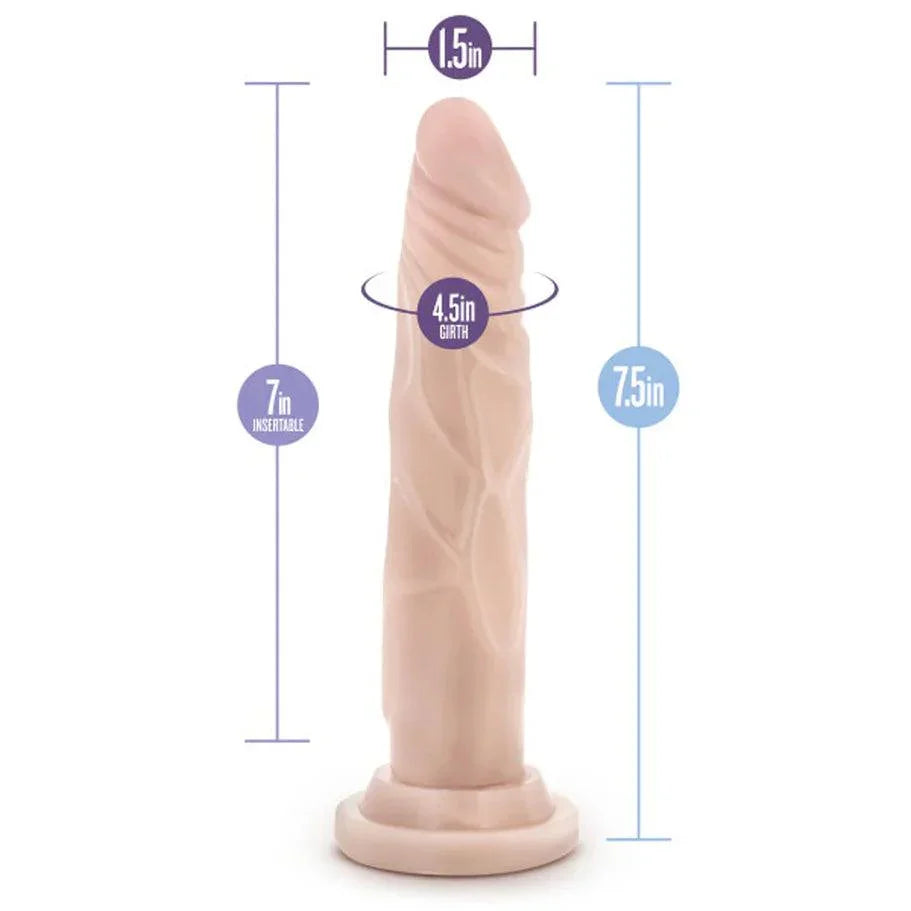 Blush Dr. Skin Silicone Dr. Carter Realistic 7 in. Posable Dildo with Suction Cup - Buy At Luxury Toy X - Free 3-Day Shipping