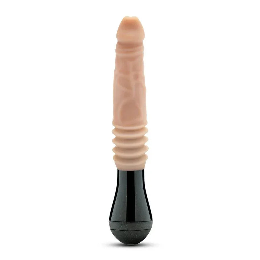 Blush Dr. Skin Silicone Dr. Knight Thrusting Gyrating Vibrating Dildo - Buy At Luxury Toy X - Free 3-Day Shipping