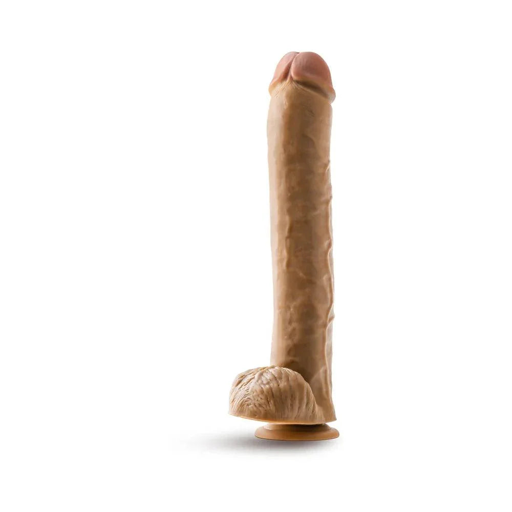 Blush Dr. Skin Silver Collection Dr. Michael Dildo with Balls and Suction Cup 14in - Buy At Luxury Toy X - Free 3-Day Shipping