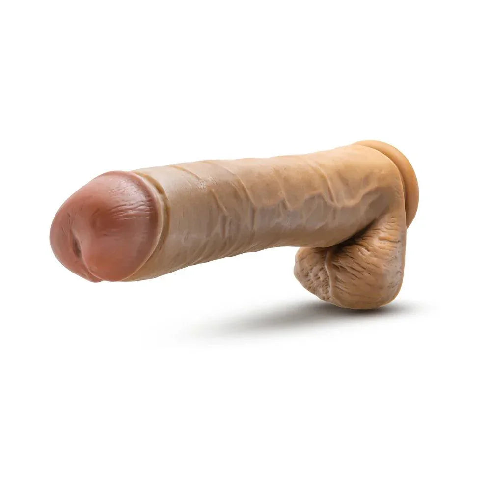 Blush Dr. Skin Silver Collection Dr. Michael Dildo with Balls and Suction Cup 14in - Buy At Luxury Toy X - Free 3-Day Shipping