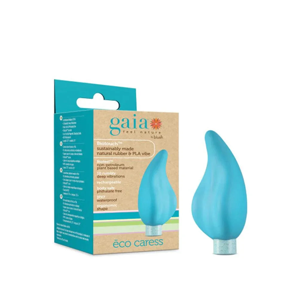 Blush Gaia Eco Caress Bullet Vibrator and Sleeve Aqua - Buy At Luxury Toy X - Free 3-Day Shipping