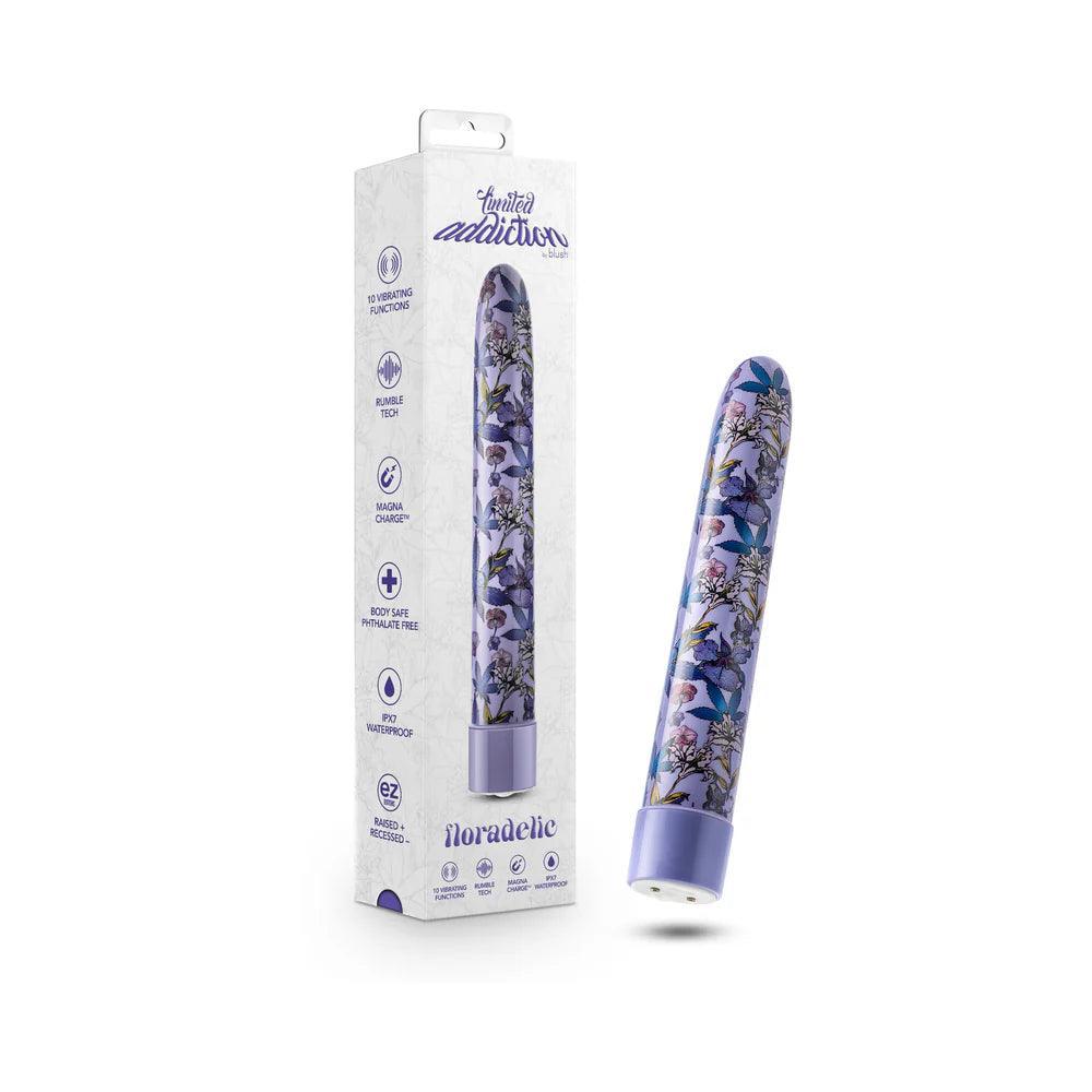 Blush Limited Addiction Floradelic Rechargeable 7 in. Vibrator - Buy At Luxury Toy X - Free 3-Day Shipping