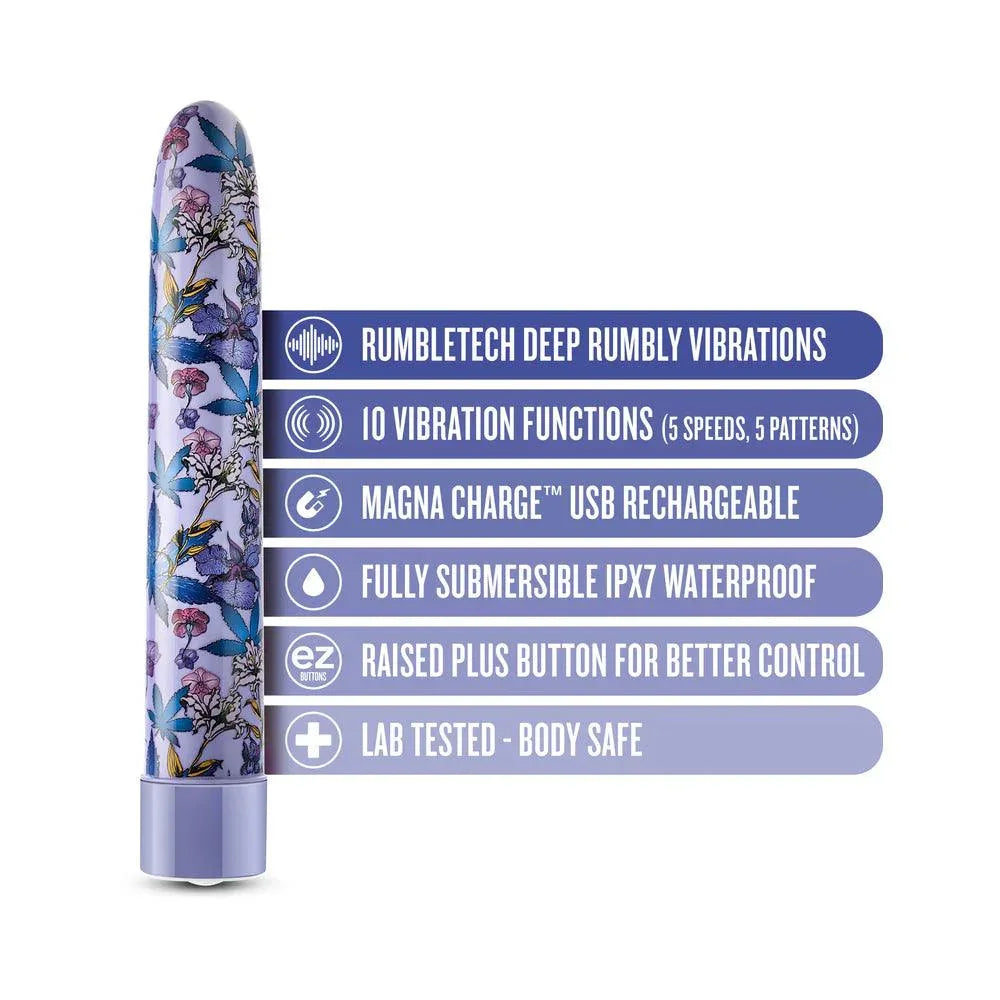 Blush Limited Addiction Floradelic Rechargeable 7 in. Vibrator - Buy At Luxury Toy X - Free 3-Day Shipping